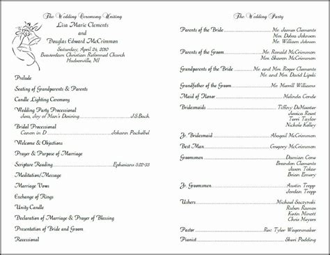 Catholic Wedding Program Template Free