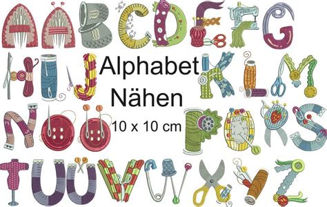 Stickmuster Stickdatei Alphabet N Hen X Cm Buchstaben Ein