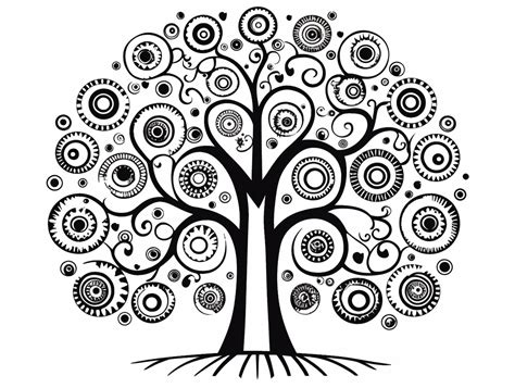 Intricate Tree Of Life Coloring Page Coloring Page