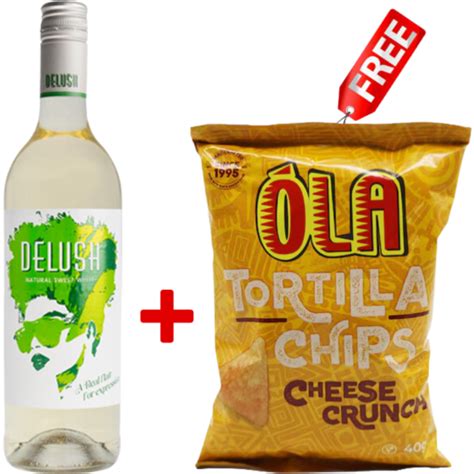 Delush Natural Sweet White 75cl 1 Free Ola Tortila Chips Assorted 40g