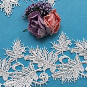 Leaf Lace Trim Eyelash Lace Trim Venise Lace Trim Off White Etsy