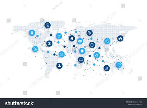 Social Media Network Marketing Concept Dotted Stock Vector Royalty