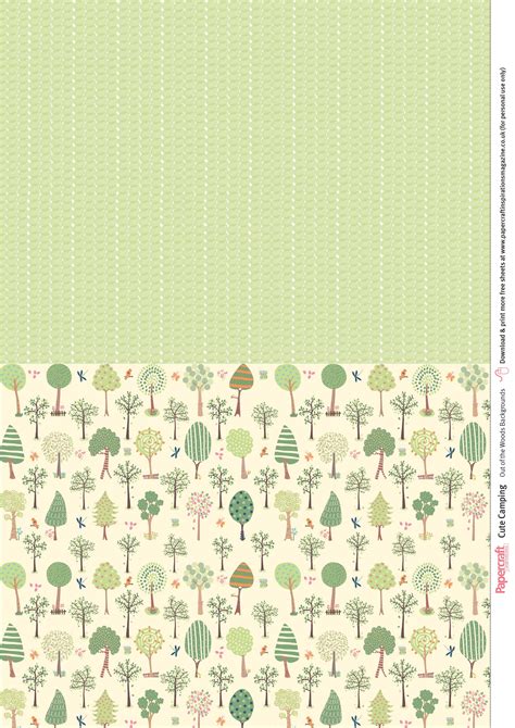 Free Cute Camping Patterned Papers Digital Paper Free Scrapbook