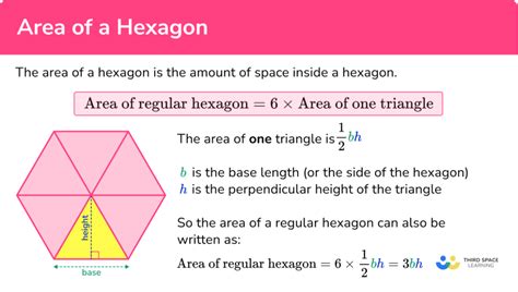 Area Of A Hexagon GCSE Maths Steps Examples Worksheet