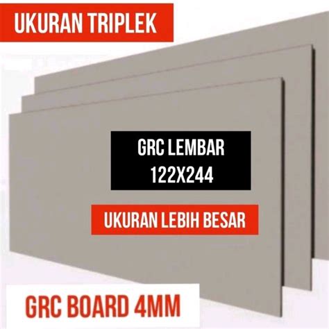 Jual Papan GRC 4mm GRC Board 4mm Royal Board 122cmx244cm Ukuran