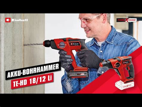 Einhell Power X Change V Akku Bohrhammer Te Hd Li Solo Ohne