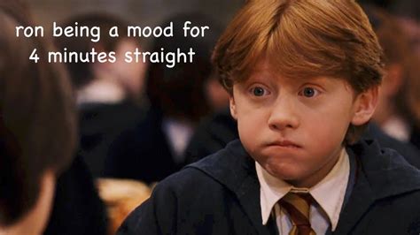 ron weasley being a mood for 4 minutes straight - YouTube