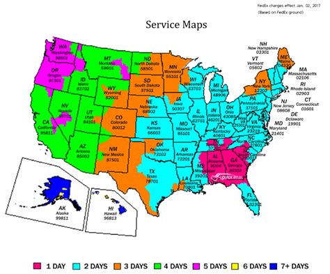 Fedex Ground Service Map United States Map