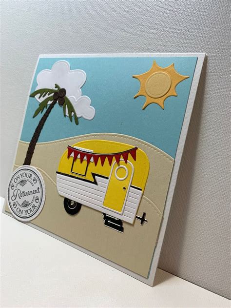 Retirement Card Camping On The Beach Retirement Card Handmade