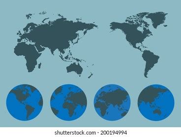 World Map Compass Vector Stock Vector (Royalty Free) 200194994