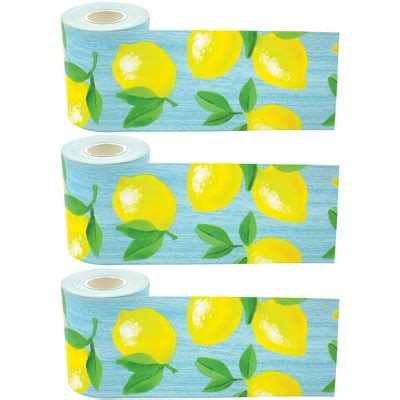 Teacher Created Resources Lemon Zest Straight Rolled Border Trim