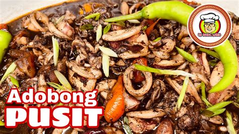 How To Cook Adobong Pusit Recipe Filipino Dish Youtube