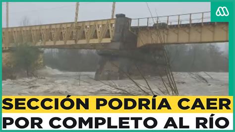 Alto riesgo Puente podría ser arrastrado por fuerte caudal de río en