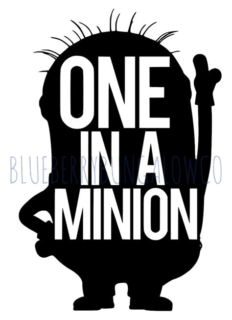 Despicable Me Digital File One In A Minion Svg Png  Etsy