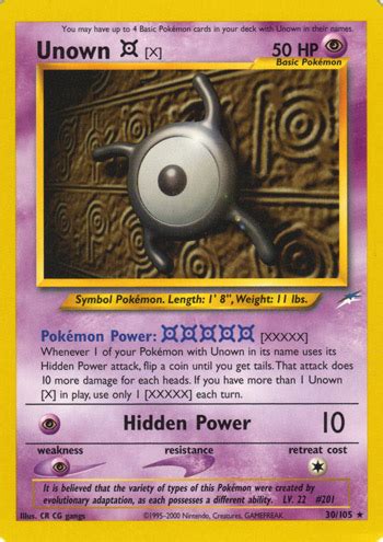 Unown X Neo Destiny Bulbapedia The Community Driven Pok Mon