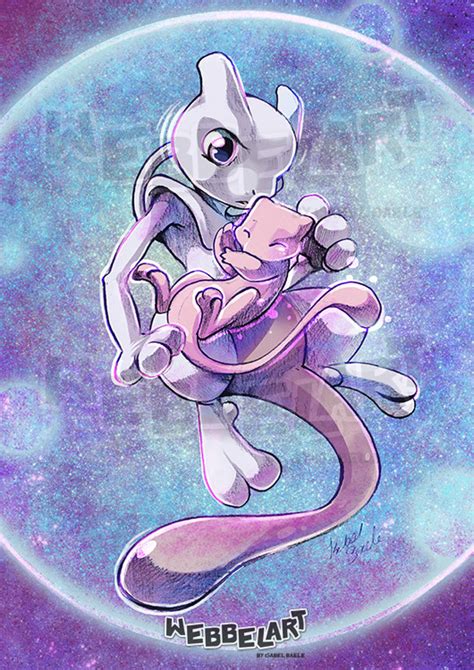 Mewtwo And Mew Art