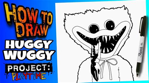 TO DRAW HUGGY WUGGY FROM PROJECT PLAYTIME Como Dibujar A Huggy Wuggy