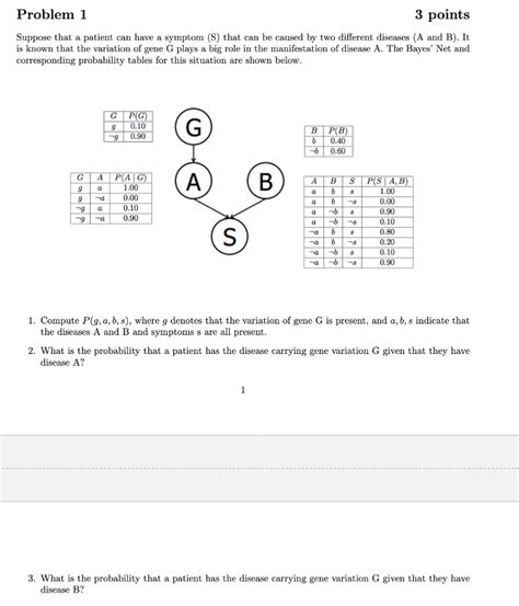 Solved Problem 1 3 Points Suppose That A Patient Can Have A