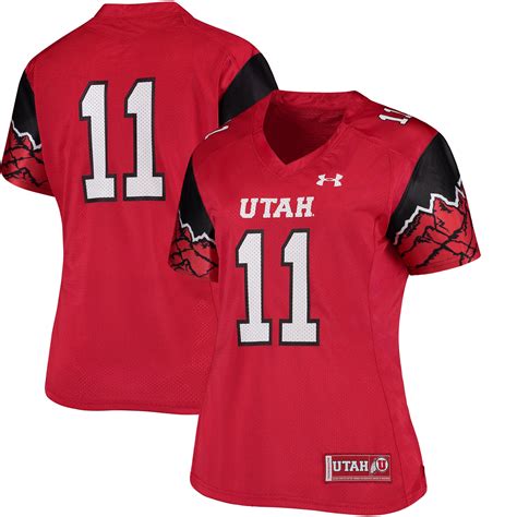 Under Armour 11 Utah Utes Womens Red Replica Football Jersey