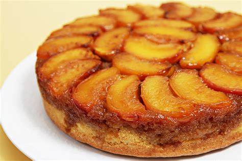 Peach Upside Down Cake With Cognac Caramel Recipe Food And Style