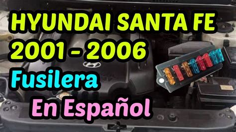 DIAGRAMA de FUSIBLES Hyundai Santa Fe 2001 2006 En Español YouTube