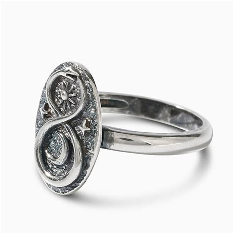 Jeulia Himmlischer Ouroboros Sterling Silber Ring Jeuliade