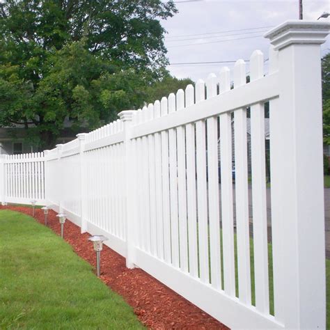 Burton Tall Vinyl Picket Fence White Durables