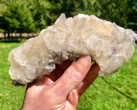 422g Dual Sided Yellow Calcite Crystal Cluster Mineral Display Specimen