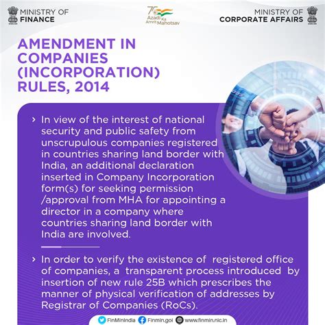 Ministry Of Finance On Twitter Amendments Done In Companies