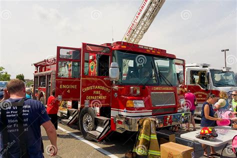 The Touch A Truck Event At Christiansburg In The Summertime Editorial