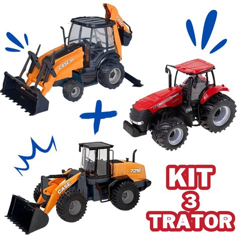 Kit Trator Agrícola Trator Pá Carregadeira Retroescavadeira