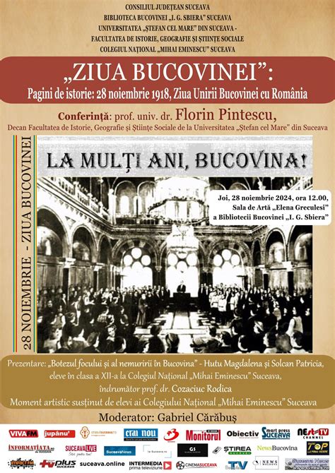 Ultima Ora Local Ziua Bucovinei Pagini De Istorie 28 Noiembrie 1918