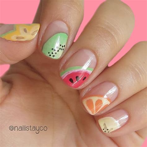 20 Cool Summer Fruit Nail Art Ideas To Try Fruit Nail Art Fruit Nail Designs Trendy Nails