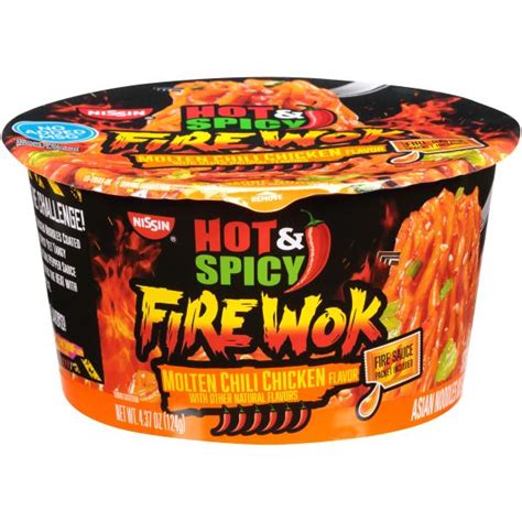 Nissin Hot Spicy Fire Wok Molten Chili Chicken Flavor Stir Fry Asian