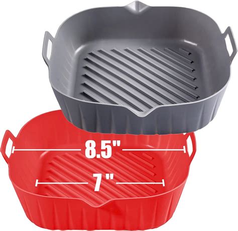 Silicone Air Fryer Basket Liners Inserts Baking Tray Reusable Air Fryer