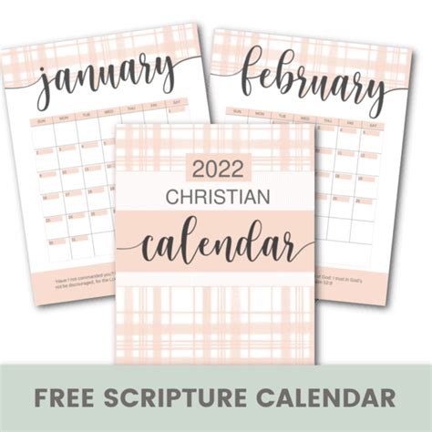 Christian Calendar With Bible Verses Adora Horatia