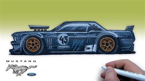 How To Draw A Ken Block S 1965 Ford Mustang Hoonicorn V1 YouTube