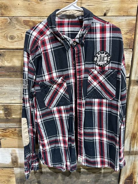 Mens Genuine Harley Davidson Button Up Shirt Xxl Gem