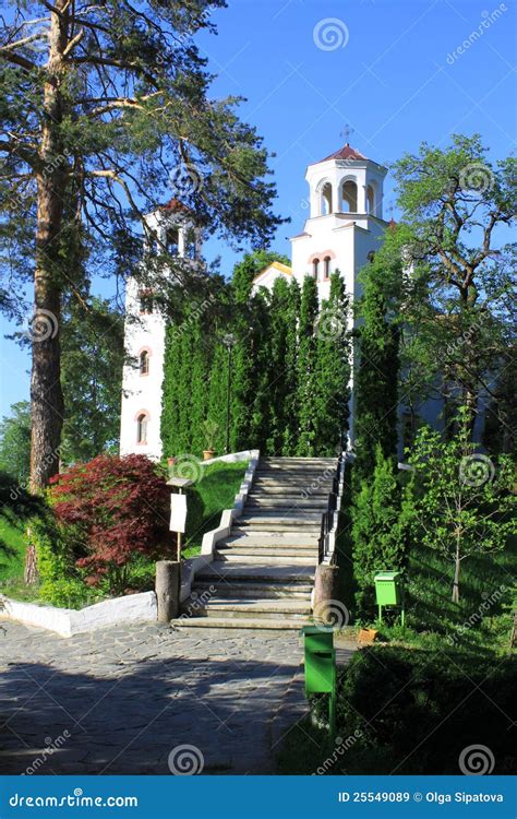 Klisurski Monastery Church and Park Stock Image - Image of cypress ...