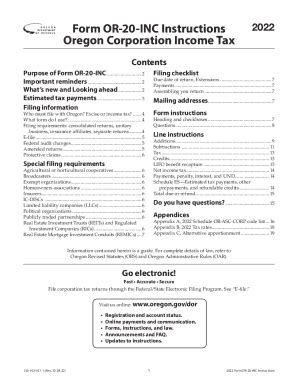 Fillable Online Prod Oregon GovdorformsOregon Corporation Income Tax