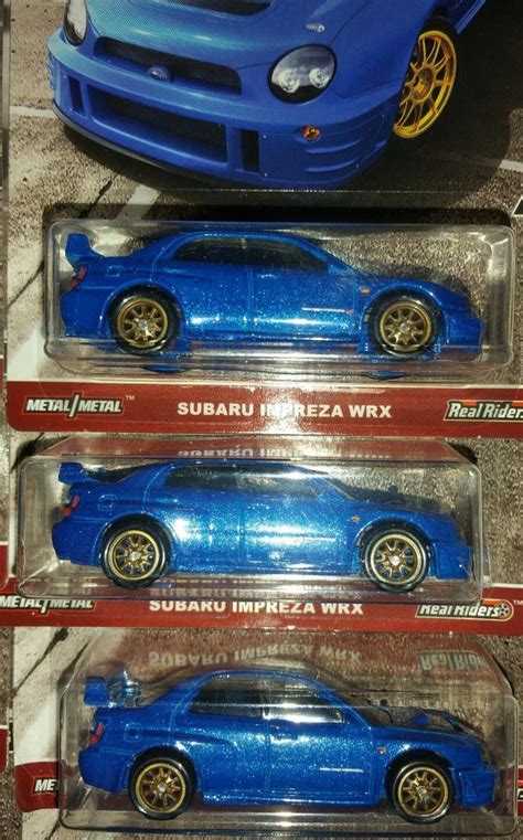 Hot Wheels Subaru Impreza Wrx Sti Blue Cars Donut Lot Of Jdm