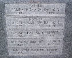 James Horace Baldwin 1830 1905 Homenaje De Find A Grave