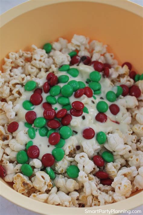 The Most Amazing Easy Christmas White Chocolate Popcorn