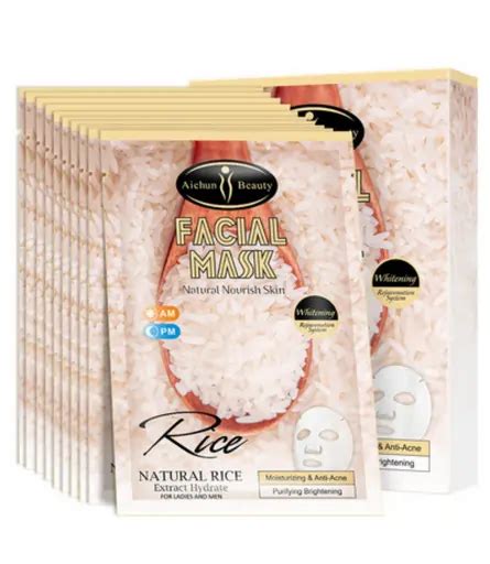 Aichun Beauty Rice Facial Mask 10pcs At Best Price Shop Now