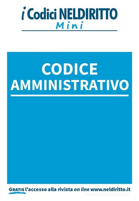 Codice Amministrativo 9788832705805 In Diritto Amministrativo