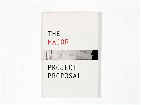 the major project proposal is displayed on a white surface with black ...