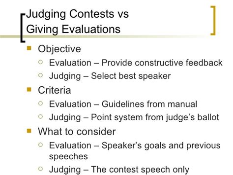 Judging Speech Contests