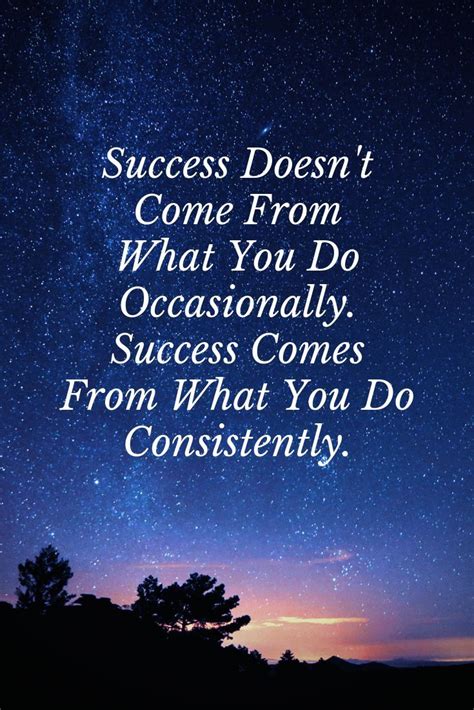 Success Doesn T Come From What You Do Occasionally Success Comes From