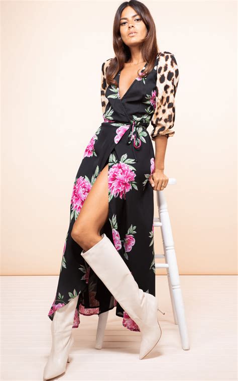 Jagger Maxi Dress In Print Mix Dancing Leopard