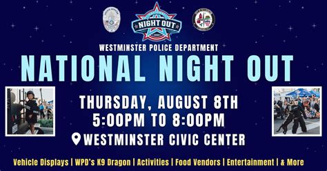 2024 National Night Out 8200 Westminster Blvd Westminster Ca